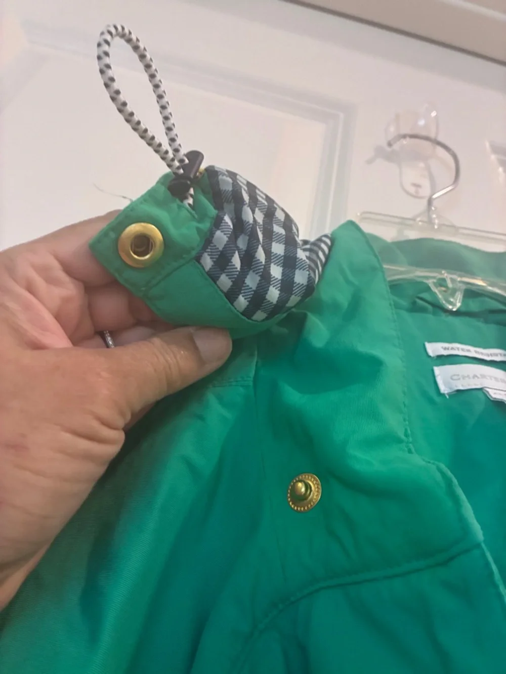 Charter‎ Club Teal Hooded Trench Coat